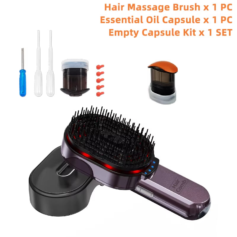 4In1 NIR Massage Comb Essential Hair Oil Applicator Included Head Spa Relaxation Treatment Plasma Photon Hair Comb Massager