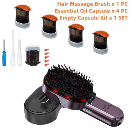 4In1 NIR Massage Comb Essential Hair Oil Applicator Included Head Spa Relaxation Treatment Plasma Photon Hair Comb Massager