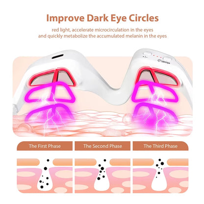 Masajeador De Ojos EMS Con Luz Roja 3D, Gafas Para El Cuidado De Los Ojos, Ojeras, Hinchazón, Reducción De Arrugas, Fatiga Ocular, Dispositivo De Cuidado De Belleza Relajante