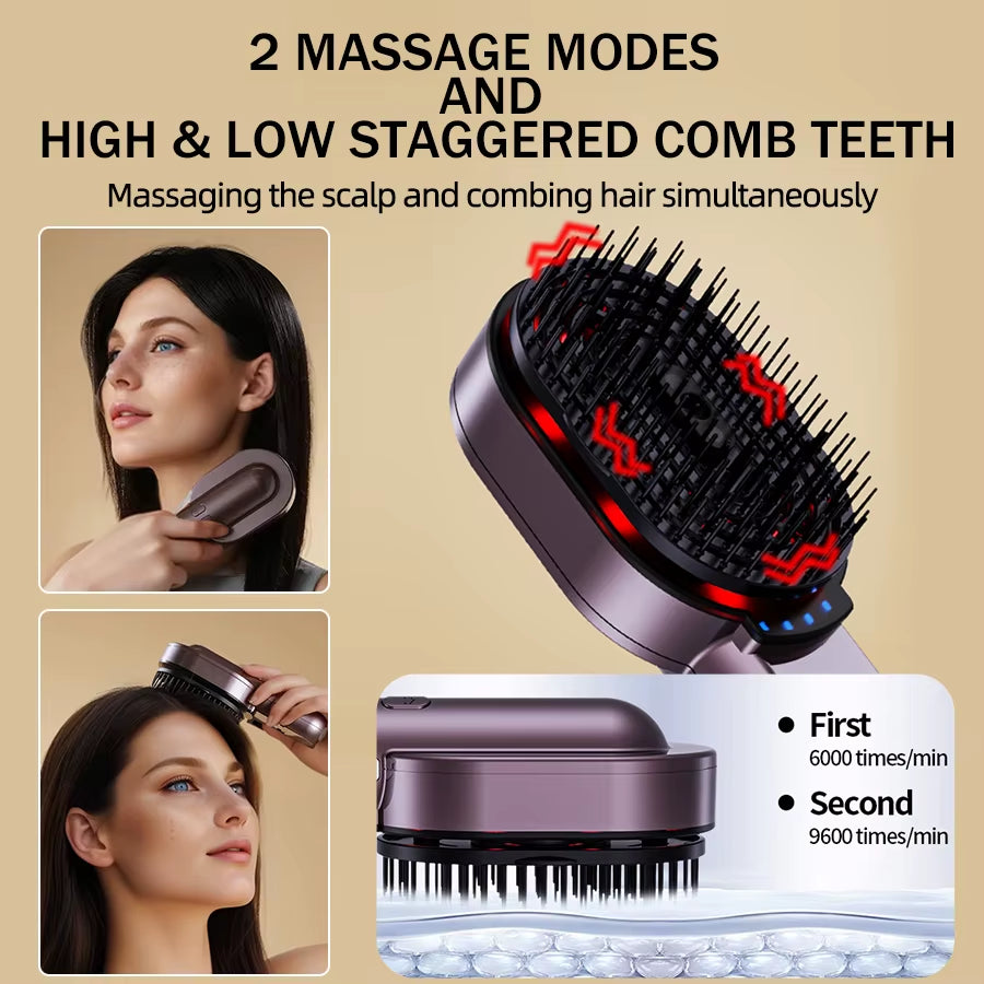 4In1 NIR Massage Comb Essential Hair Oil Applicator Included Head Spa Relaxation Treatment Plasma Photon Hair Comb Massager