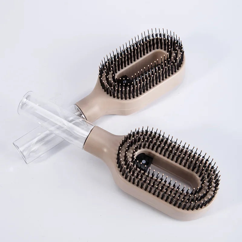 Peine Rociador 2 En 1, Cepillo Para El Cabello Con Cerdas De Nailon Para Masaje Del Cuero Cabelludo Suave Con Botella Pulverizadora Para Herramientas De Peinado De Agua Y Aceite Esencial