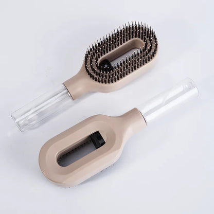 Peine Rociador 2 En 1, Cepillo Para El Cabello Con Cerdas De Nailon Para Masaje Del Cuero Cabelludo Suave Con Botella Pulverizadora Para Herramientas De Peinado De Agua Y Aceite Esencial