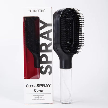 Peine Rociador 2 En 1, Cepillo Para El Cabello Con Cerdas De Nailon Para Masaje Del Cuero Cabelludo Suave Con Botella Pulverizadora Para Herramientas De Peinado De Agua Y Aceite Esencial