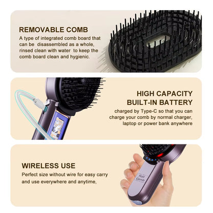 4In1 NIR Massage Comb Essential Hair Oil Applicator Included Head Spa Relaxation Treatment Plasma Photon Hair Comb Massager