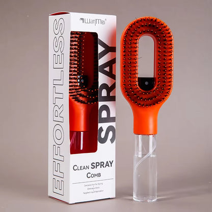 Peine Rociador 2 En 1, Cepillo Para El Cabello Con Cerdas De Nailon Para Masaje Del Cuero Cabelludo Suave Con Botella Pulverizadora Para Herramientas De Peinado De Agua Y Aceite Esencial