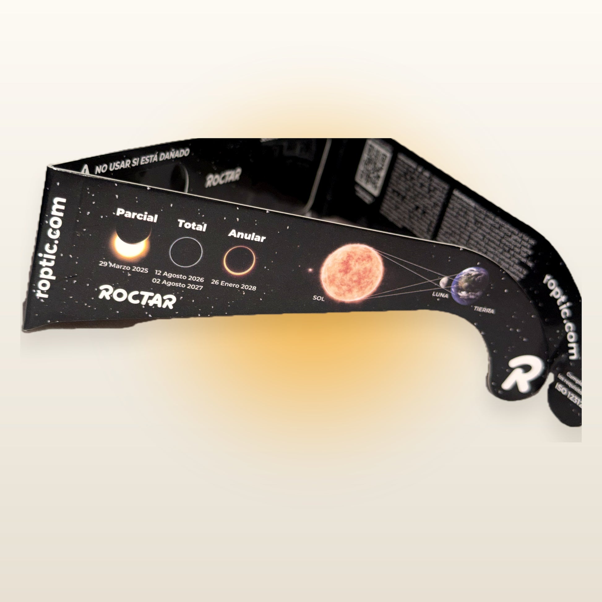 Detalle claro ROCTAR ISO 12312-2 para eclipse solar