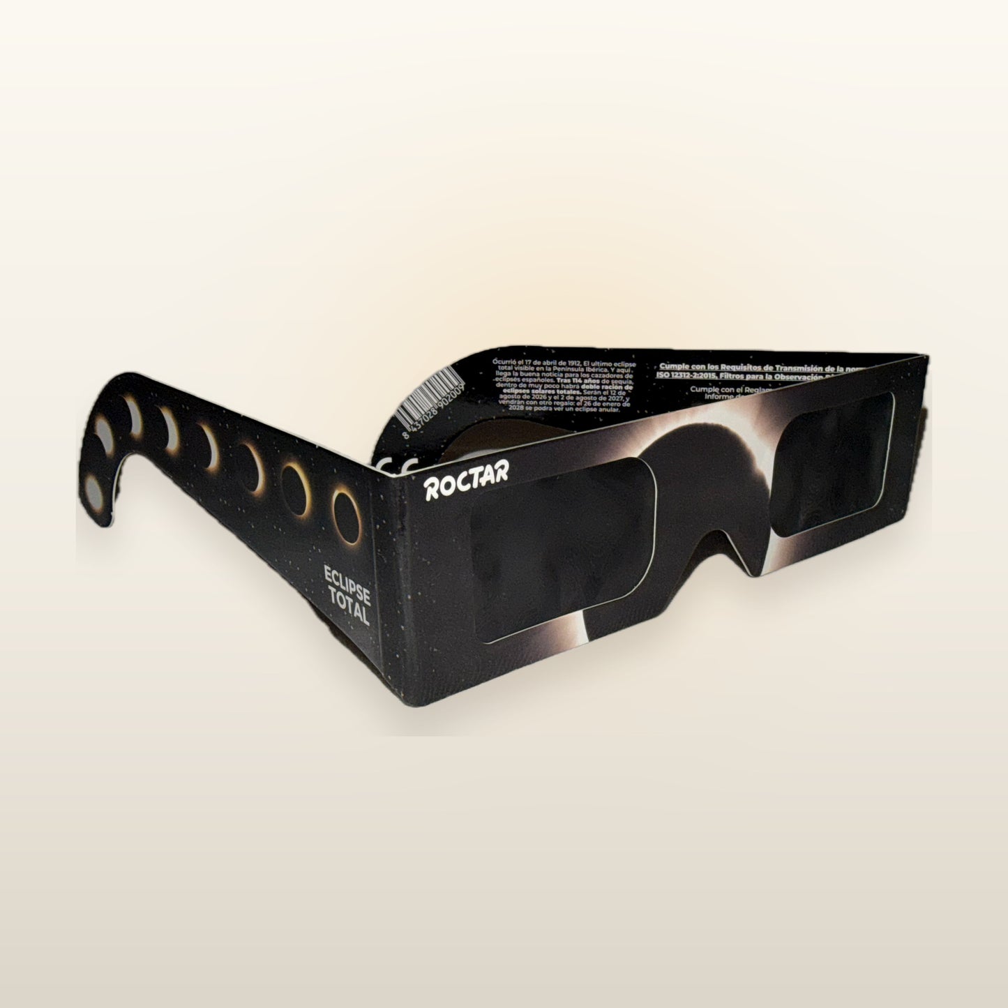Gafas de eclipse solar ROCTAR con certificacion ISO 12312-2 y CE